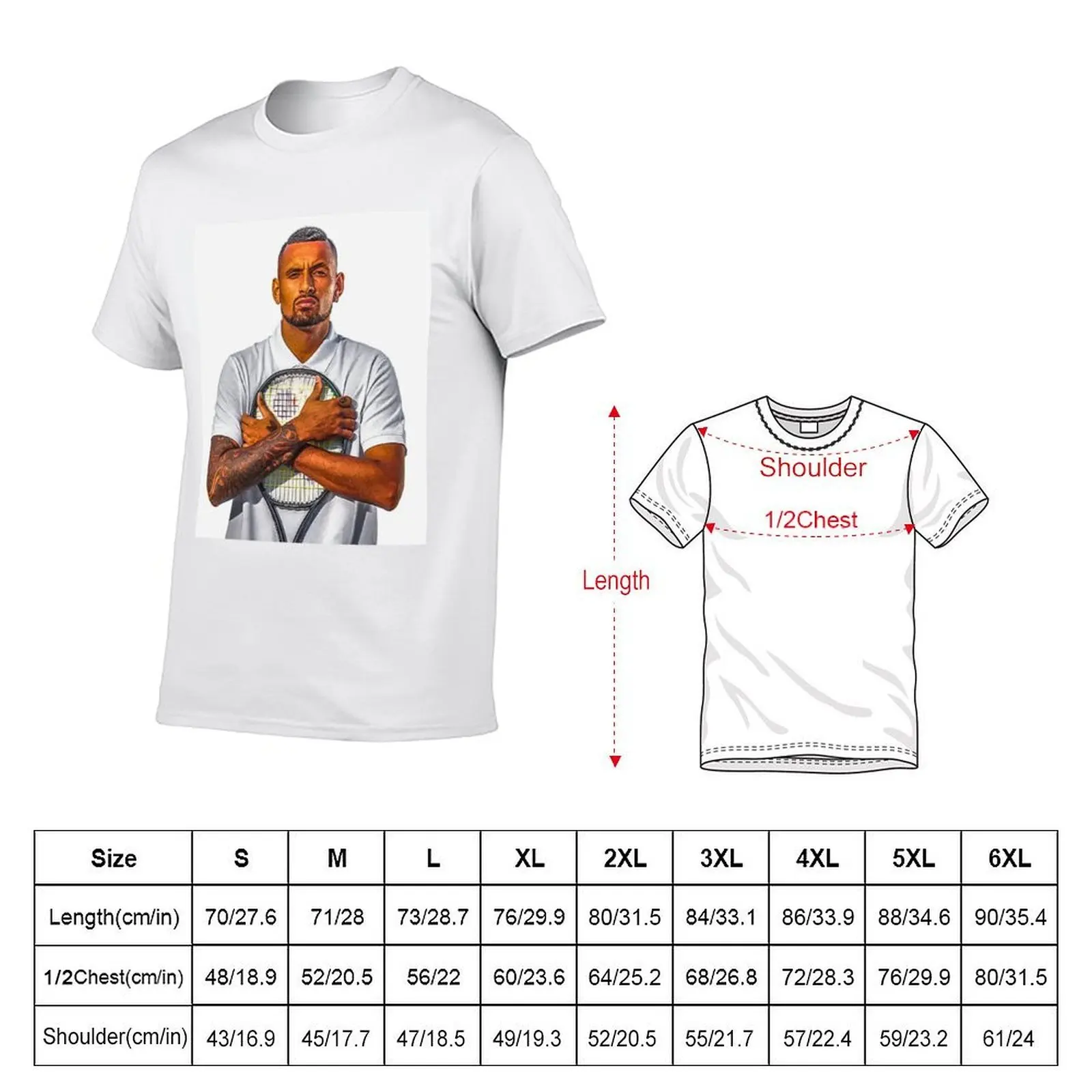 Nick kyrgios T-Shirt t shirts for man cotton t shirts for man graphic funny T-Shirt