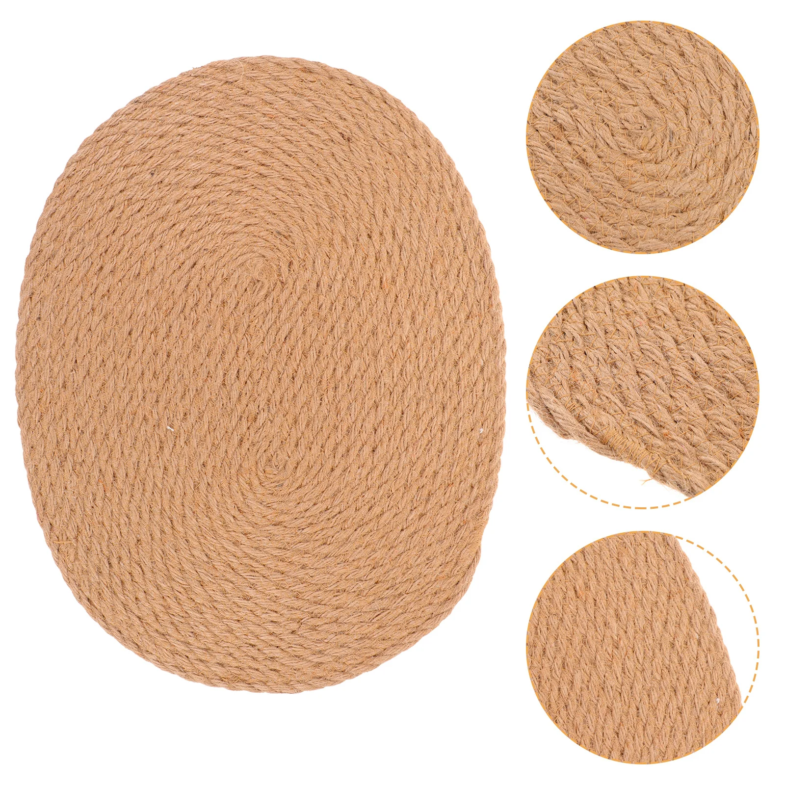 

Woven Placemat Non-Slip Decorative Dining Tableware Mat Anti-Scalding Coaster Place Mat Woven Cushion