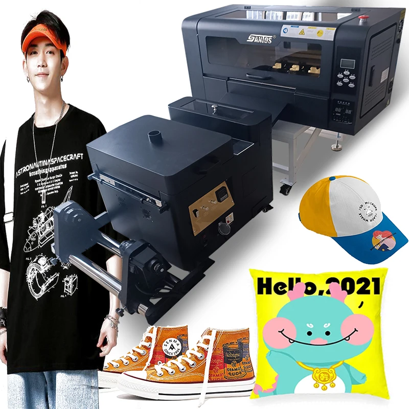 

New hot sell digital inkjet T shirt fabric pet film shaker powder dryer printing machine a3 dtf printer