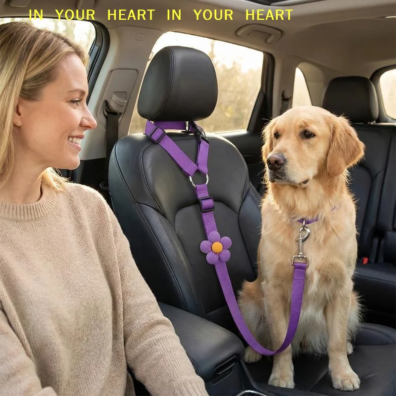 Dog Seat Belt Harness Safety Tether - Cinturón de Seguridad para Perros en