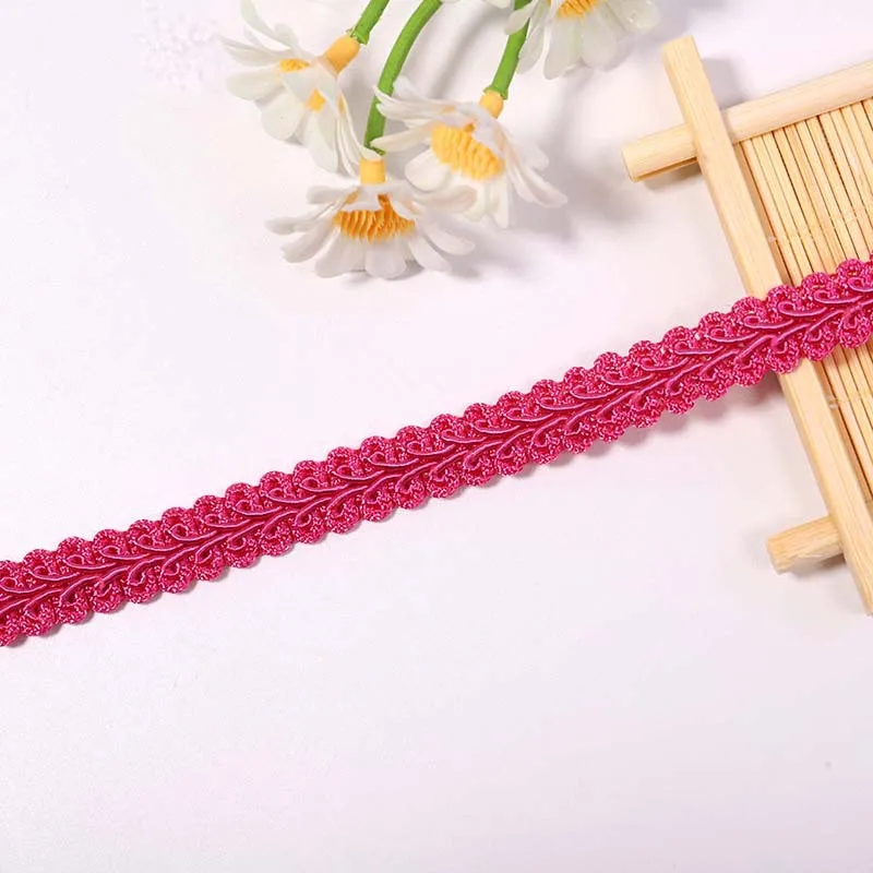1-10Yard 12mm Gimp Braid Trim Kant Polyester Geweven Gimp Borduurwerk Franje Stof Koord Lint Kant Rand Trim voor DIY Naaiwerk Handwerk