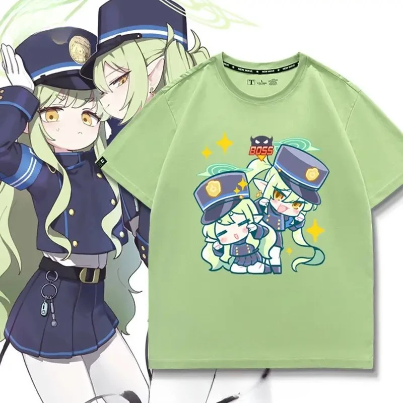 Anime Blue Archive Tachibana Hikari Cosplay Short Sleeve T Shirt Women Men Harajuku Aesthetic Graphics Tshirt Cotton Tees