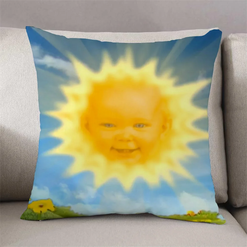 T-Teletubbies Cushion Covers Cushions for Decorative Sofa Pillow Cover Pillowcase 45*45 Home Decoration Accessories Short Plush