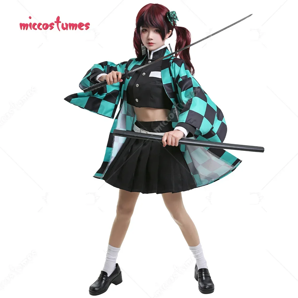 Women's Demon Fighter Cosplay Costume  Style Uniform with Haori Socks and Full-set Accessories