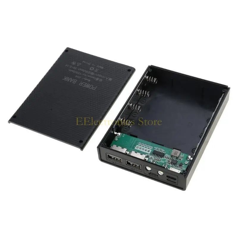 

B03C 4x18650 Battery Holder Box DIY Power Bank Case 4x18650 Power Bank Shells for Outdoor Travel Plastic Boxes No Batteries