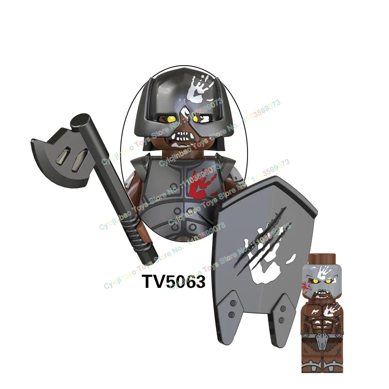 Medieval Movie Series Building Blocks Accessories Shield Sword Axe  Action Figures Educational Toys For Children Gifts TV6408