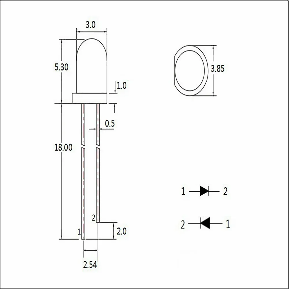 LEDダイビングダイオード,発光ダイオード,明るい,丸型,電子,3mm, 50、100個