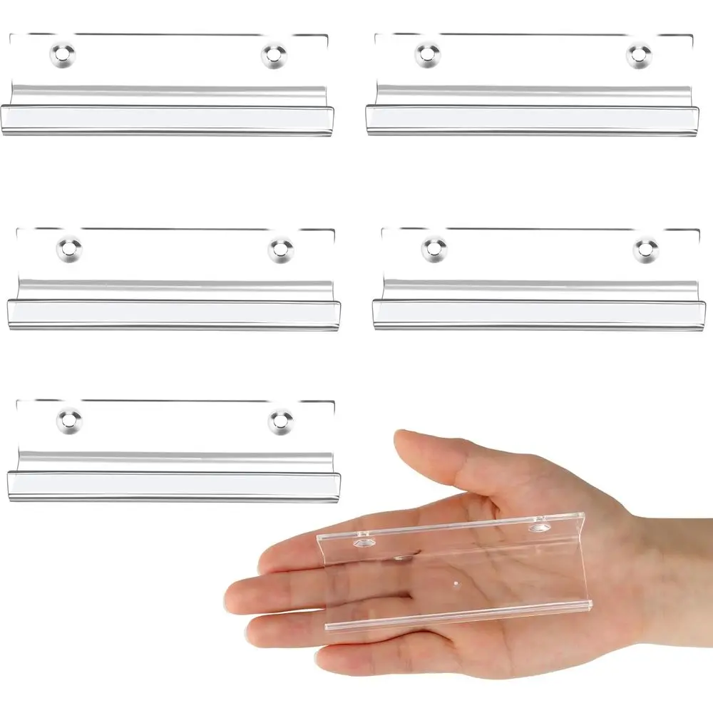 

6-Pack Clear Acrylic Vinyl Record Wall Mount Display Holder for Albums and CDs, 4 Inch Storage Solution for Home or Office
