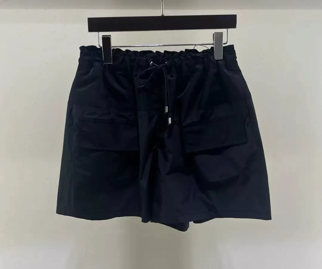 

NingYao TIM26 Summer Fashionable Casual High Waist Elastic Waist Drawstring Design Industrial Style Short Pants for Women