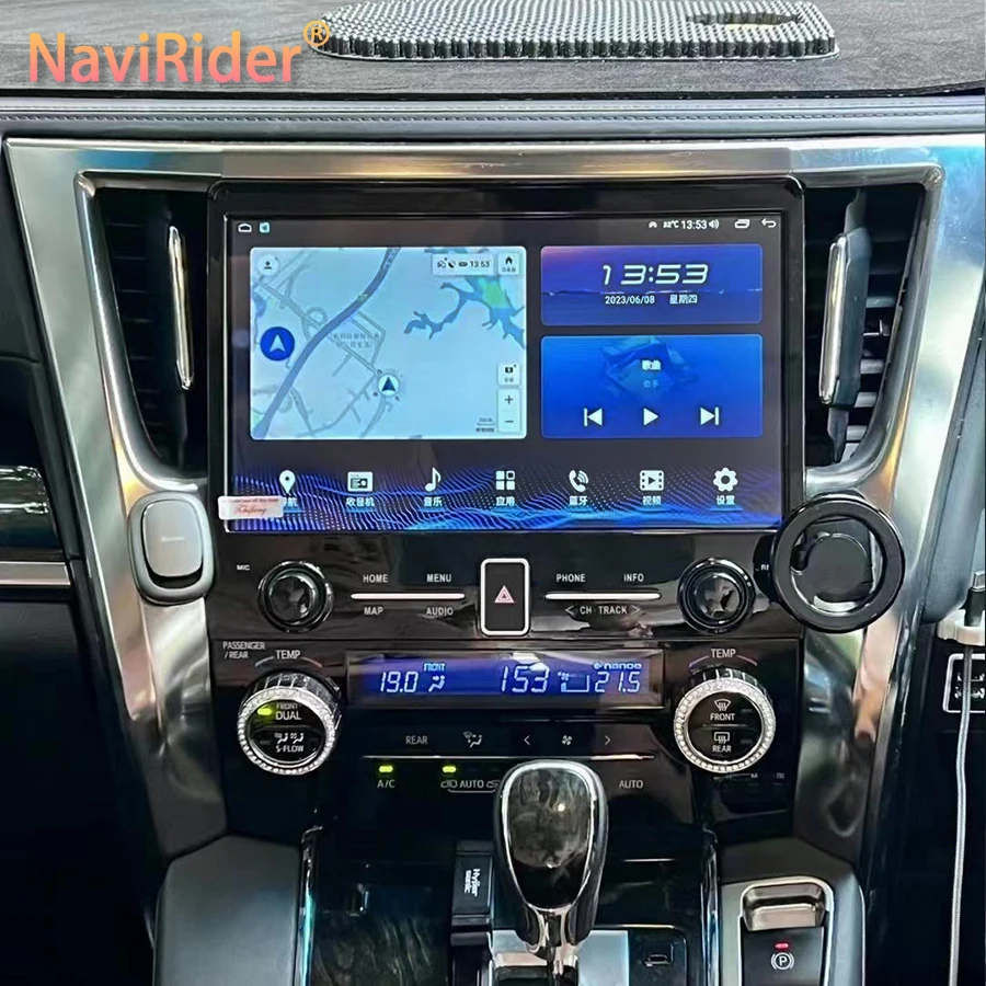 11,5-дюймовый Android 14 для Toyota Alphard 30 Vellfire 2015-2019, автомобильный GPS-навигатор, головное устройство, мультимедийный плеер, автомагнитофон