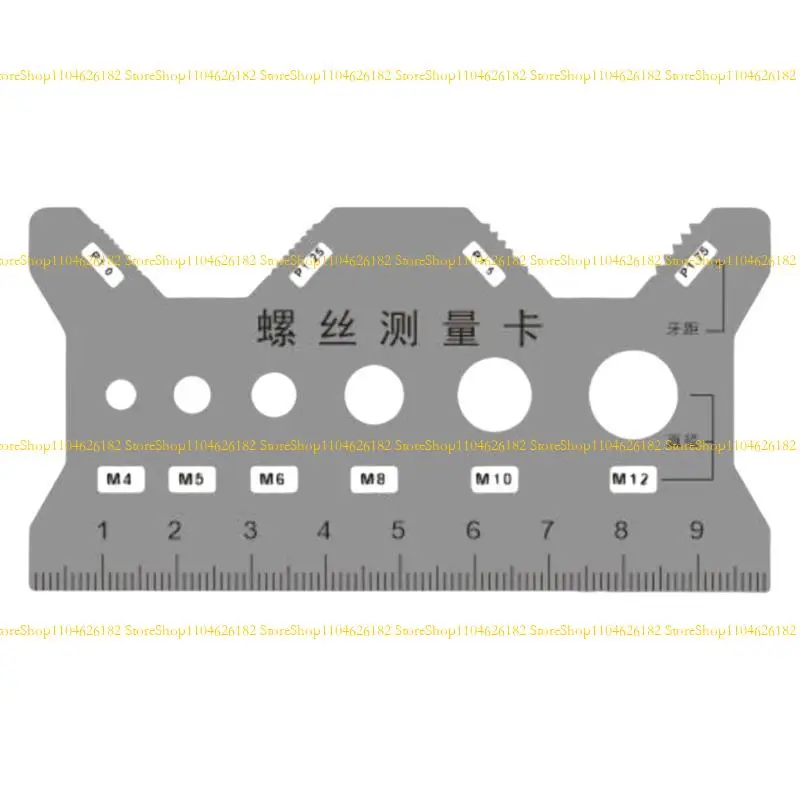 

Q2Q4 Versatile Screw Measurement Device Reliable Screw Measuring Gauges Wear Resistant Scale Tool for 4mm/5mm/6mm/8mm/10mm