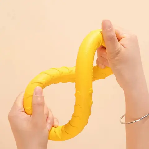 Dog Toy Training Ring Puller Puppy Flying Disk Chewing Toys Throwing Catching Flying Outdoor Interactive Toy Pet Supplies