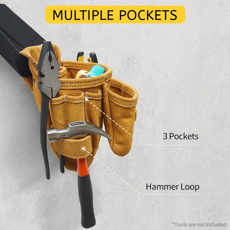 حقيبة أدوات كهربائي WINHUNT، مصممة لفسنيائيين إصلاح الصيانة المحترفين، حزام الأدوات