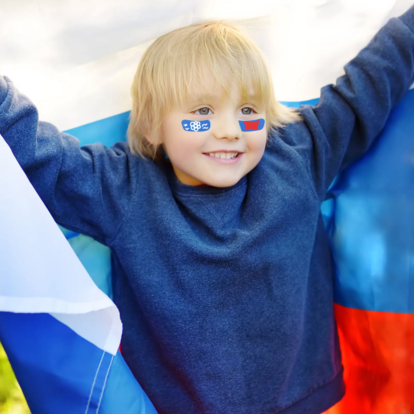 

50 Sheets Eye Strip Stickers Portable Face Decals Multi-Function Sports Fans Supplies Eye Sticker Portable Face Sticker