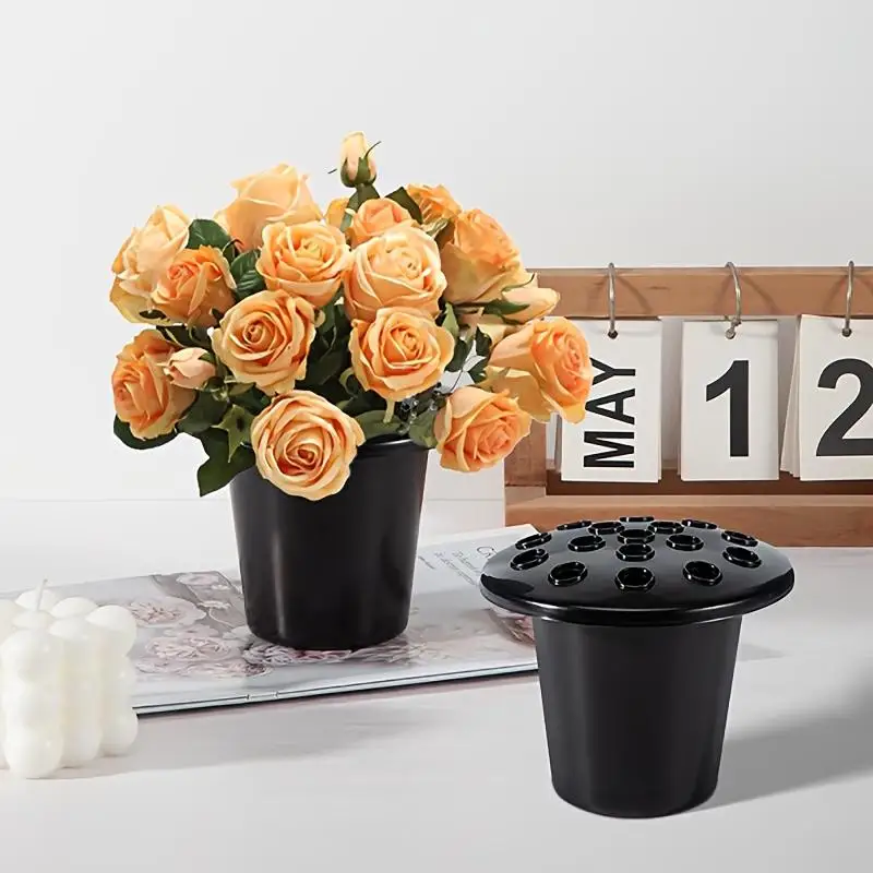 2pcs Graveyard Flower Pot, Memorial Grave Vase, Graveyard Decoration, Short-Legged Pot, Indoor/Outdoor Planter