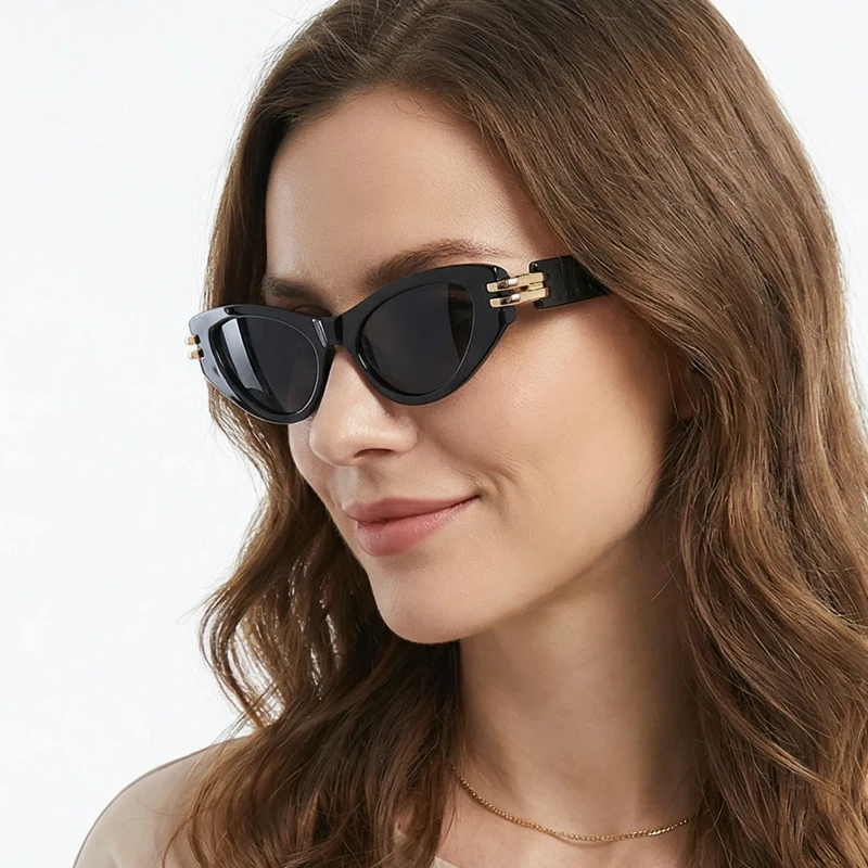 Hochwertige Cat Eye Damen-Sonnenbrille, klassische Damen-Sonnenbrille, modisch, Outdoor, Reisen, Fahren, UV400 – Detail 1