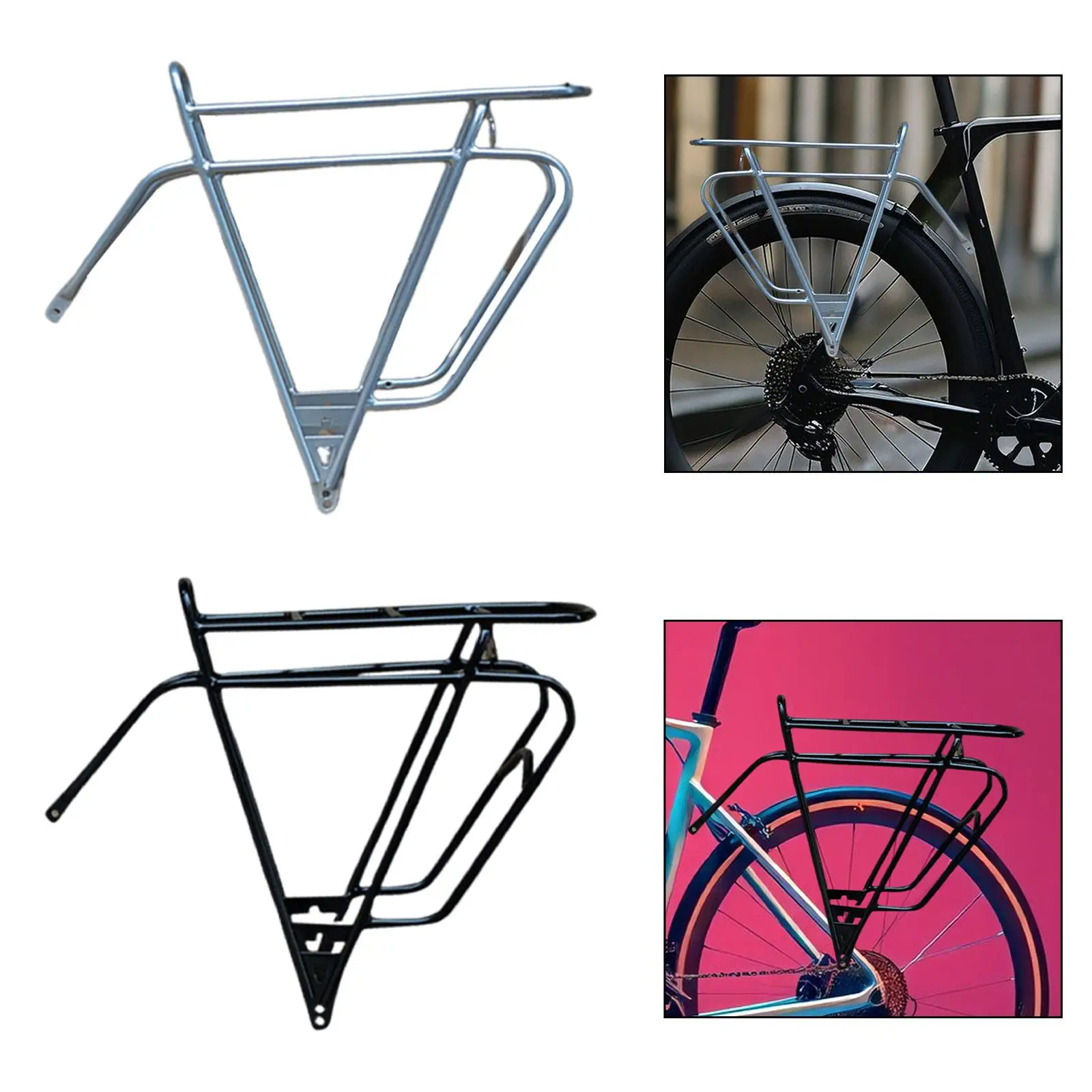 

Folding Bike Rear Rack Shelf Bike Luggage Rack for Foldable Bicycles Aluminum Alloy Rear Carrier Bike Rear Cargo Rack