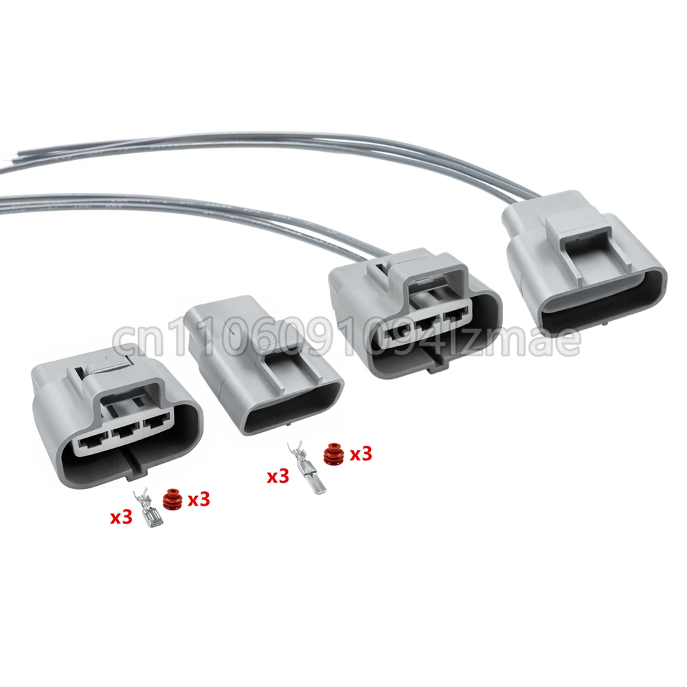 3 Pin Electric Fan Plug Female and Male Connector Auto Waterproof Plug For Toyota Carola Corolla Camry 6189-0165 6188-0129