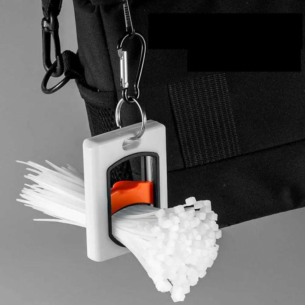 2PCSSquare Cable Tie Organizer Fluorescent Cable Tie Organizer Portable Reusable Storage Cable Tie Holder Cable Tie Storage Tool