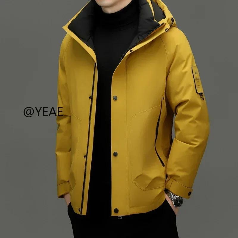 Hooded Solid Color Short Down Jacket Designer Clothes Men Duck Down Male Padding Down Jackets for Men Warm Man Winter Coat