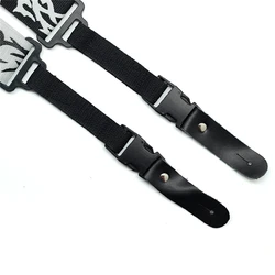 New Guitar Strap Adjustable Strap Black For Electric Acoustic Guitar Bass Guitar Strap Leather End 1 * Guitar Strap