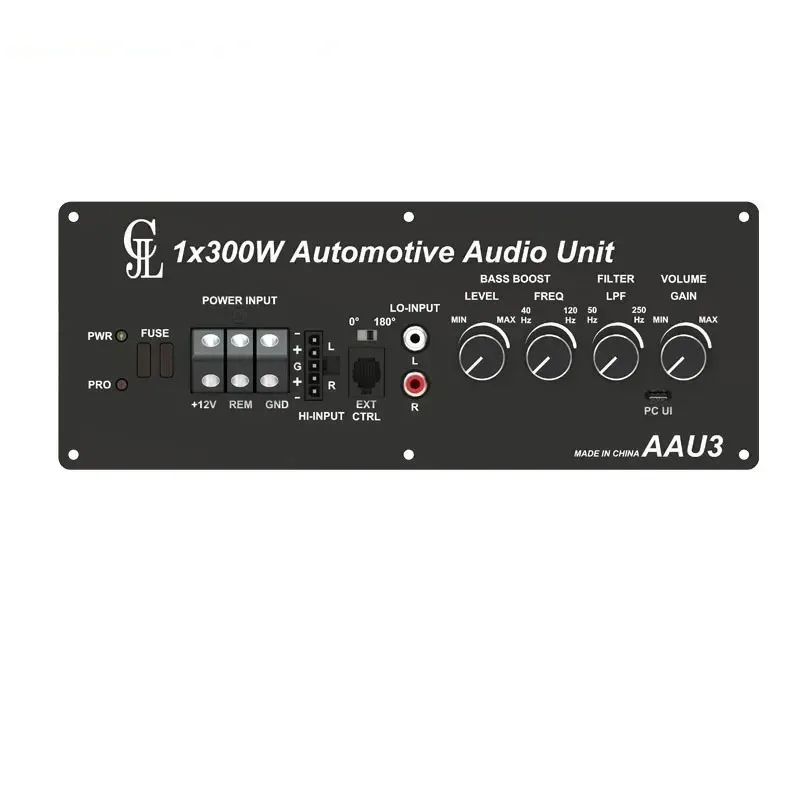 

300W Car mounted Class D high-power amplifier for car ultra-thin audio modification DSP computer tuning high and low level AAU3