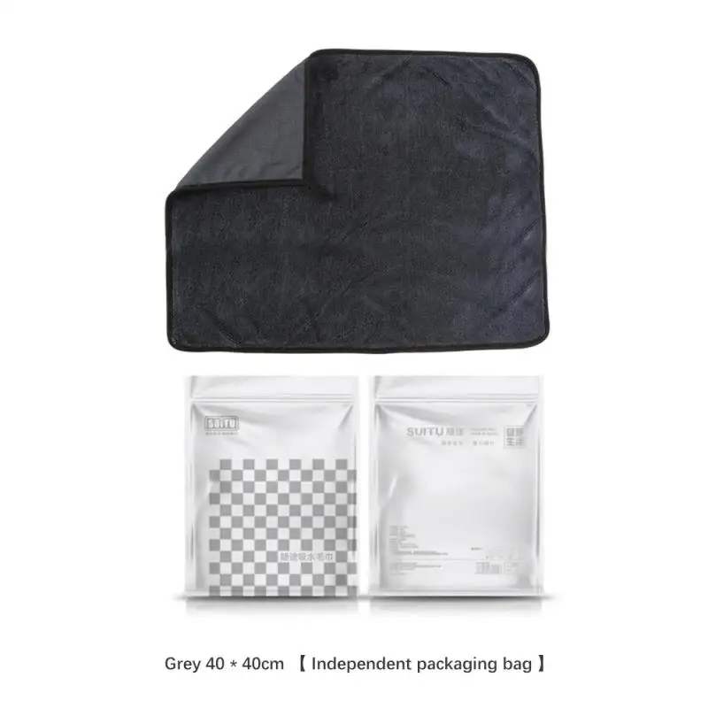 Lucullan-Super Soft Microfiber Car Detalhando Pano, Toalha Edgeless, Preto, Premium, 1-10 Pack, 40x40cm