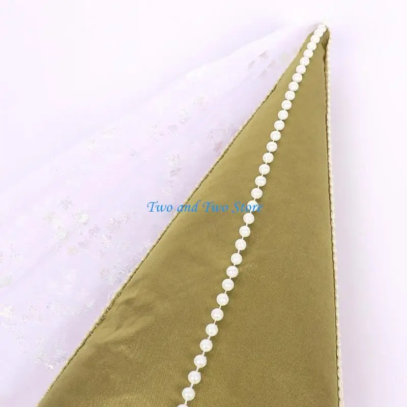 HX6F Medieval Hennin Hat With Lace Trim Renaissant Costume Accessory For Women
