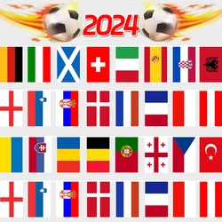 2024 Europe Countries Flag Europe Football Cup Country Flag Bunting National String Flags Banner Football Event for Party Decor