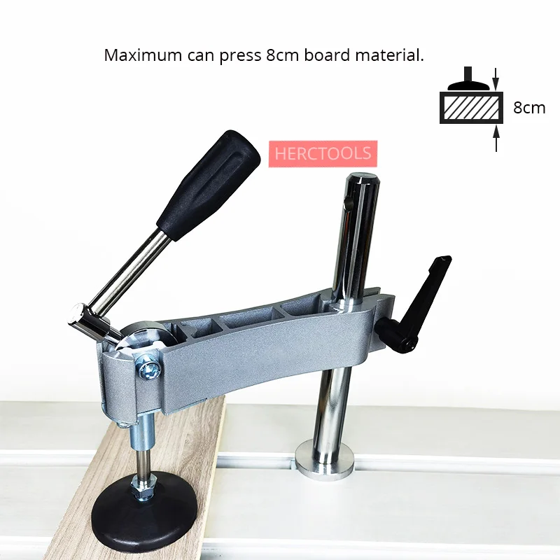 Table Saw Presser Eccentric Press Adjustable Woodworking Manual Clamp Precision Sliding Table Panel Saw Quick Clamp/Release Tool