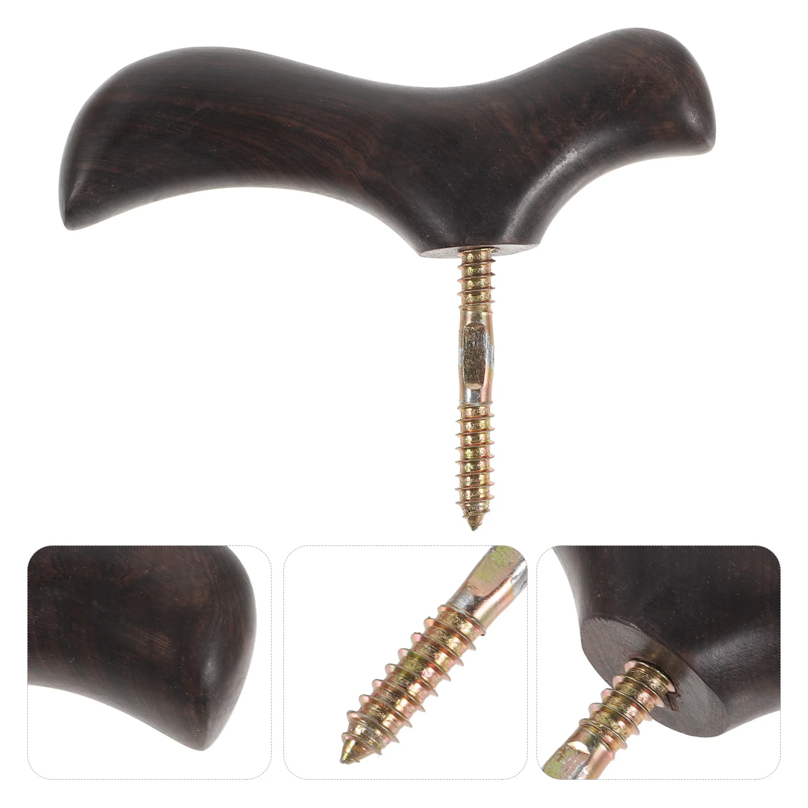 مقبض بديل لرأس قصب خشبي مصنوع يدويًا لعصا المشي في الهواء الطلق، تصميم مريح يقلل من التعب ويحسن التوازن #3