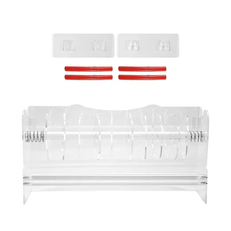 [B17B!】 Clear Label Dispenser Adjustable, 8 Disks Acrylic Sticker Dispenser Roll Holder For Home Desktop