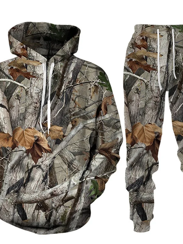 

Faionable 3D Hoodie Pants Set for Men Casual Sportswear Long Sve Long Pants Autumn Season Suitable for Teenagers