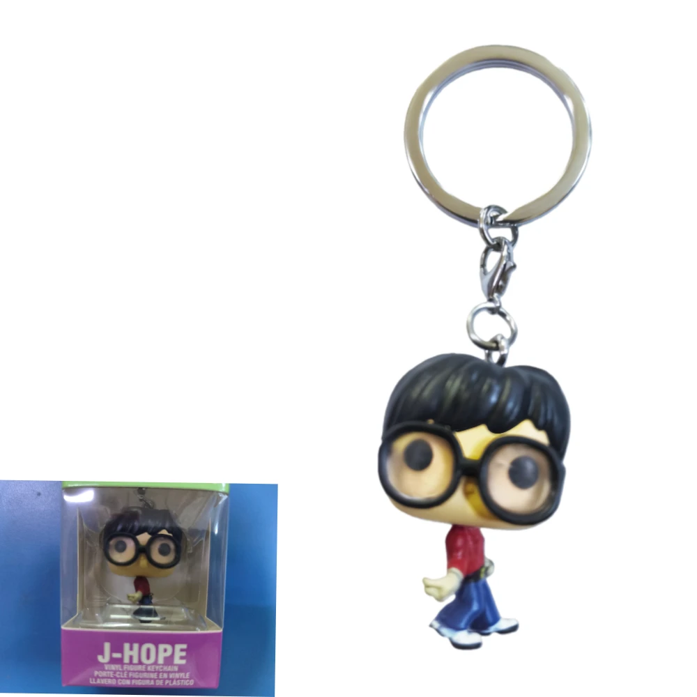 جيب المفاتيح لعبة Suga Jung Kook V RM الشكل قلادة لعب الأطفال الحلي الزخرفية الهدايا المعبود ستار مزيج المفاتيح #4