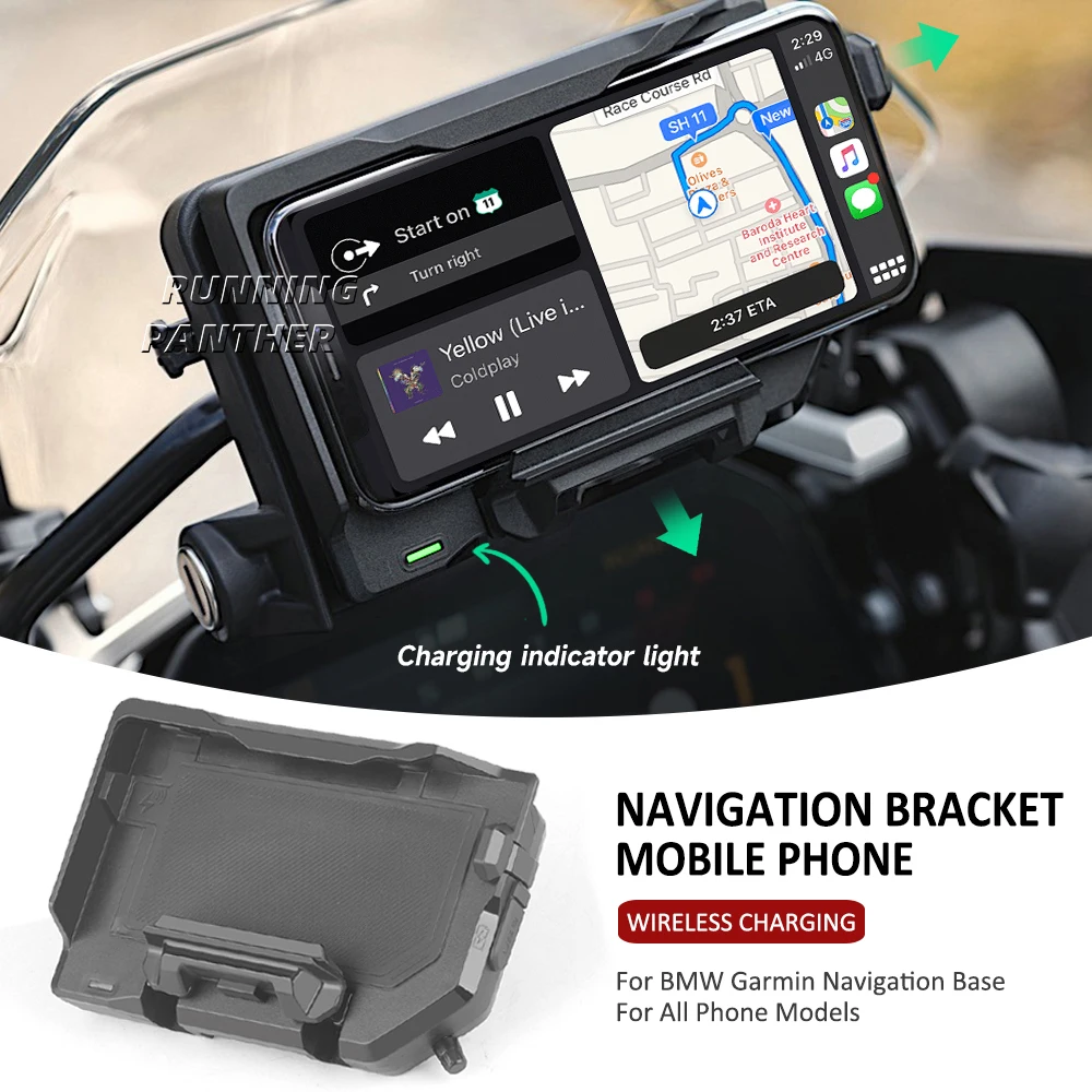 Motorcycle Wireless Charging Phone Holder Navigation Bracket For R1100GS R1150GS R1300GS R1250GS ADV S1000R S1000XR F900R F900XR