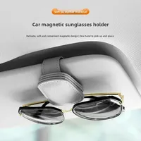 Car Sunshades Magnetic Leather Sunglasses Clip For Mercedes benz B R G Class GLK GLA C200 E200 C200L S400 W204 A B C E S SLK
