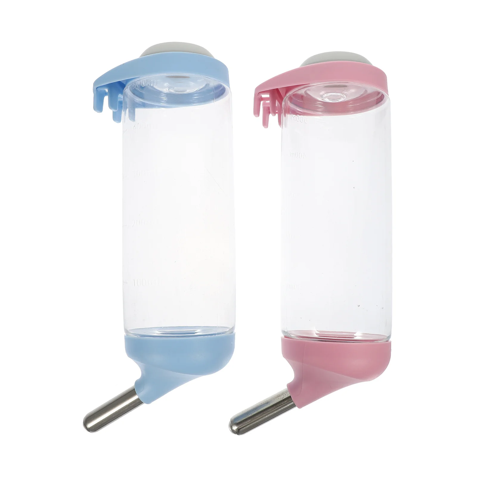 

2Pcs Pet Hanging Water Dispenser Automatic Flow Control for Dog Cat Water Bottle Lightweight Portable Feeder for Travel Cage Use