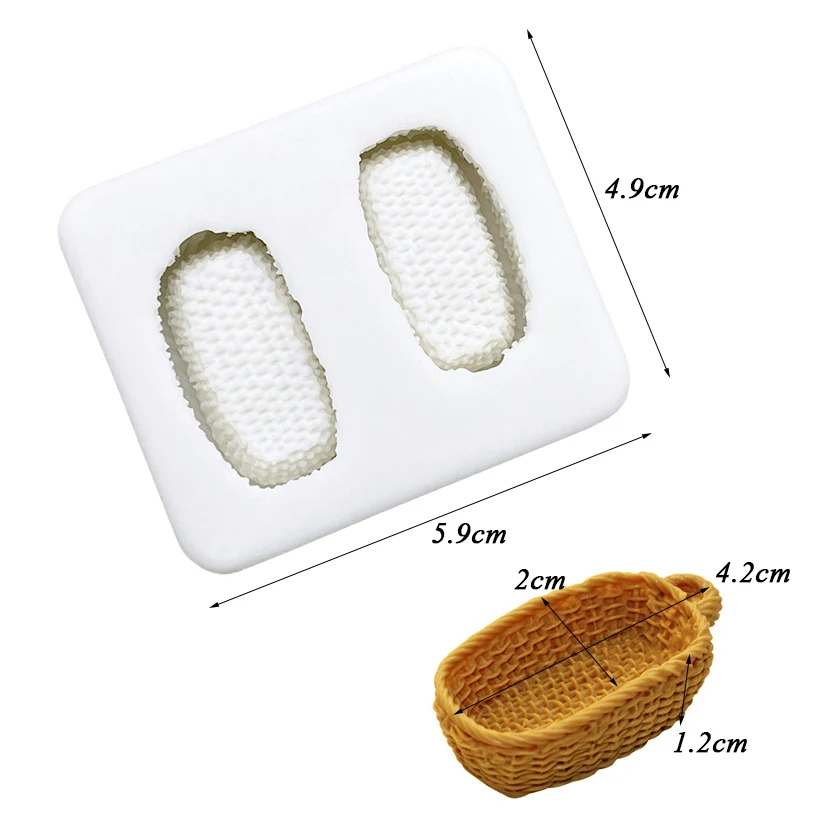 Small Basket Silicone Cake Baking Mold Sugarcraft Chocolate Cupcake Resin Tools Fondant Decorating Tools