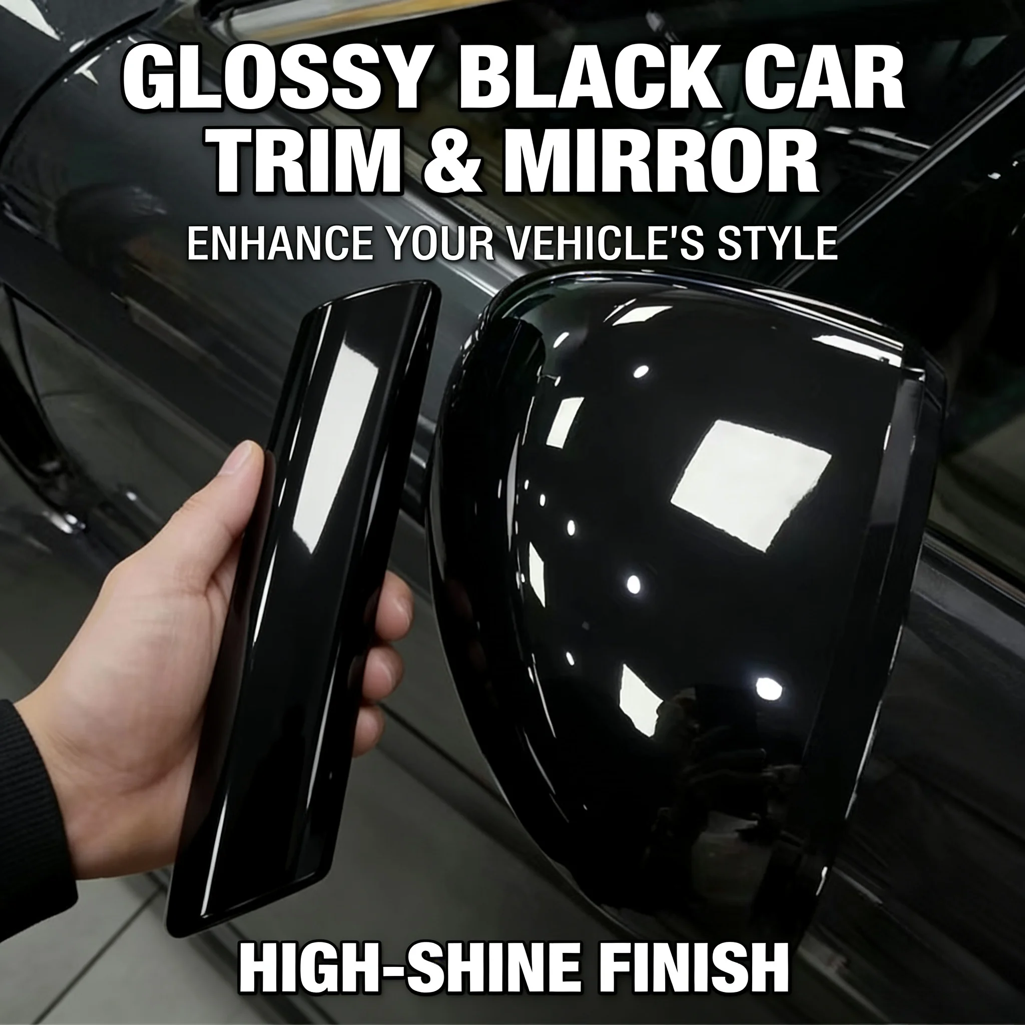 Hochglanz-Klavierlack Schwarz Vinyl-Folie Auto-Folierung Carbon-Optik Wrap Motorrad-Aufkleber Auto-Karosserie-Folien Dekorfolien