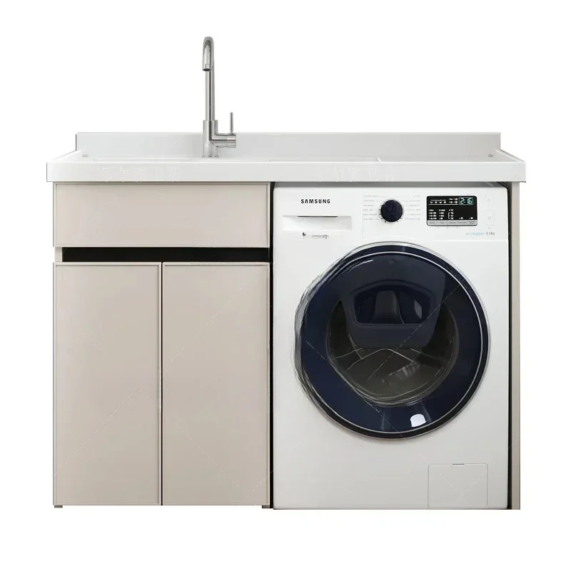 A plus-Sized Basin Pool Alumimum Washing Machine Cabinet Balcony Combination Partner Washing Machine Sink Pool Wash Wardrobe