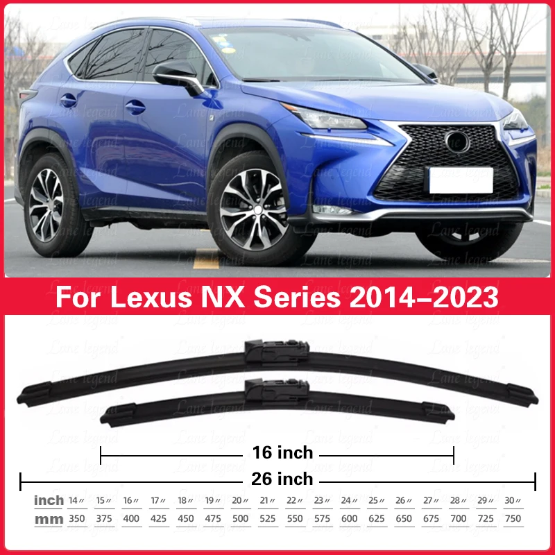 

Windshield Windscreen Wiper Blades For Lexus NX Series NX200 NX200t NX300h 2014-2023 2015 2016 2017 Front Rear Wipers 26"16"12"