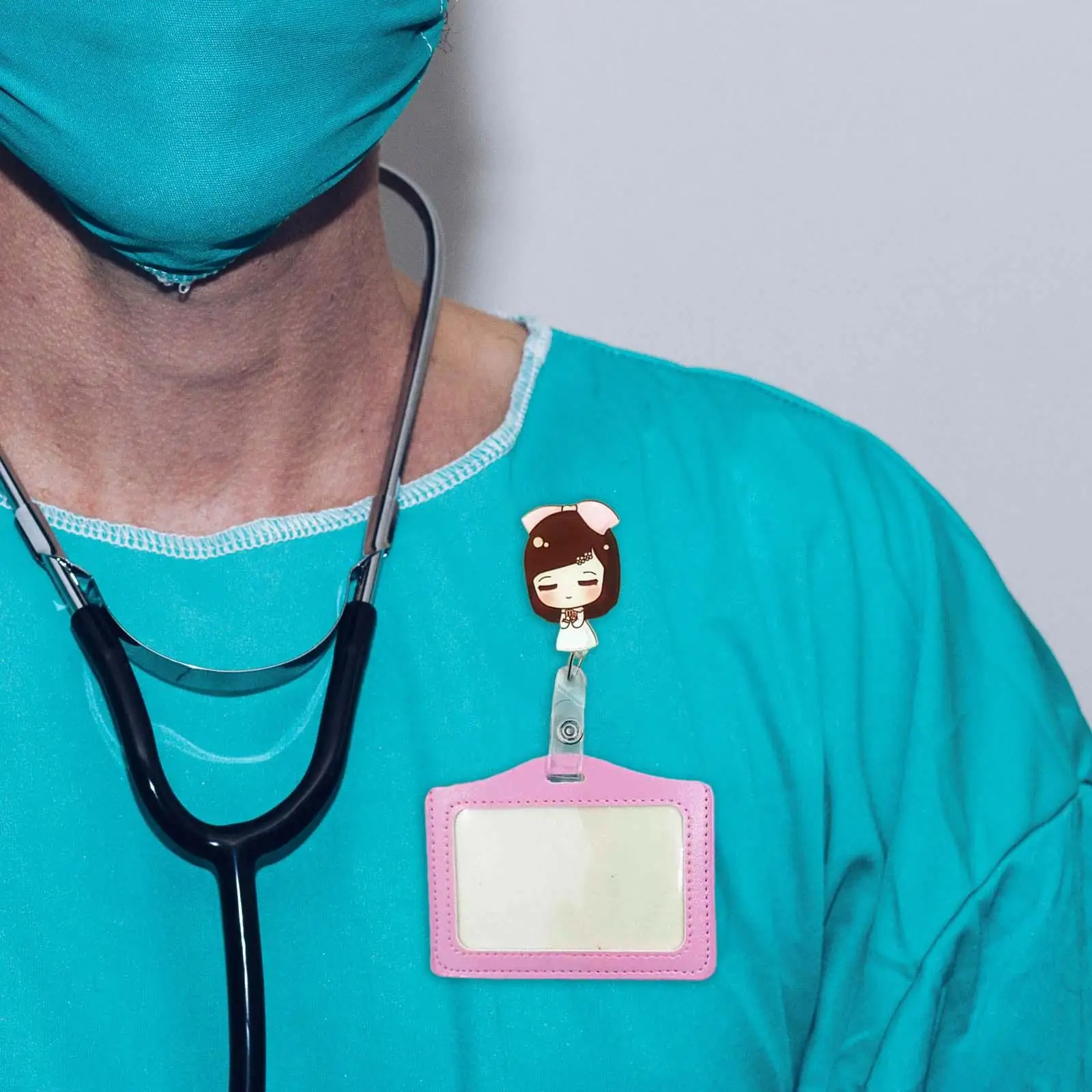 Badge Holder Work Card Waterproof Nurse Badge Card Holder for Office Doctor