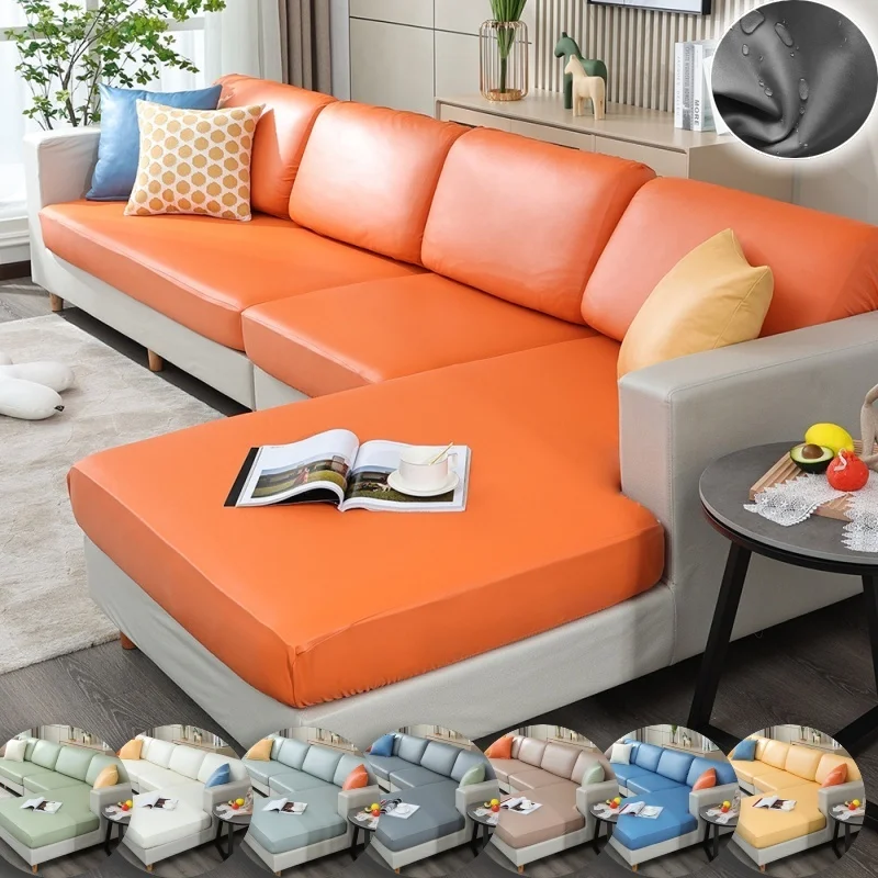 

Technological Fabric Stretch Sofa Cover All-inclusive Universal PU Leather Couch Covers Waterproof Oil-proof Settee Slipcover