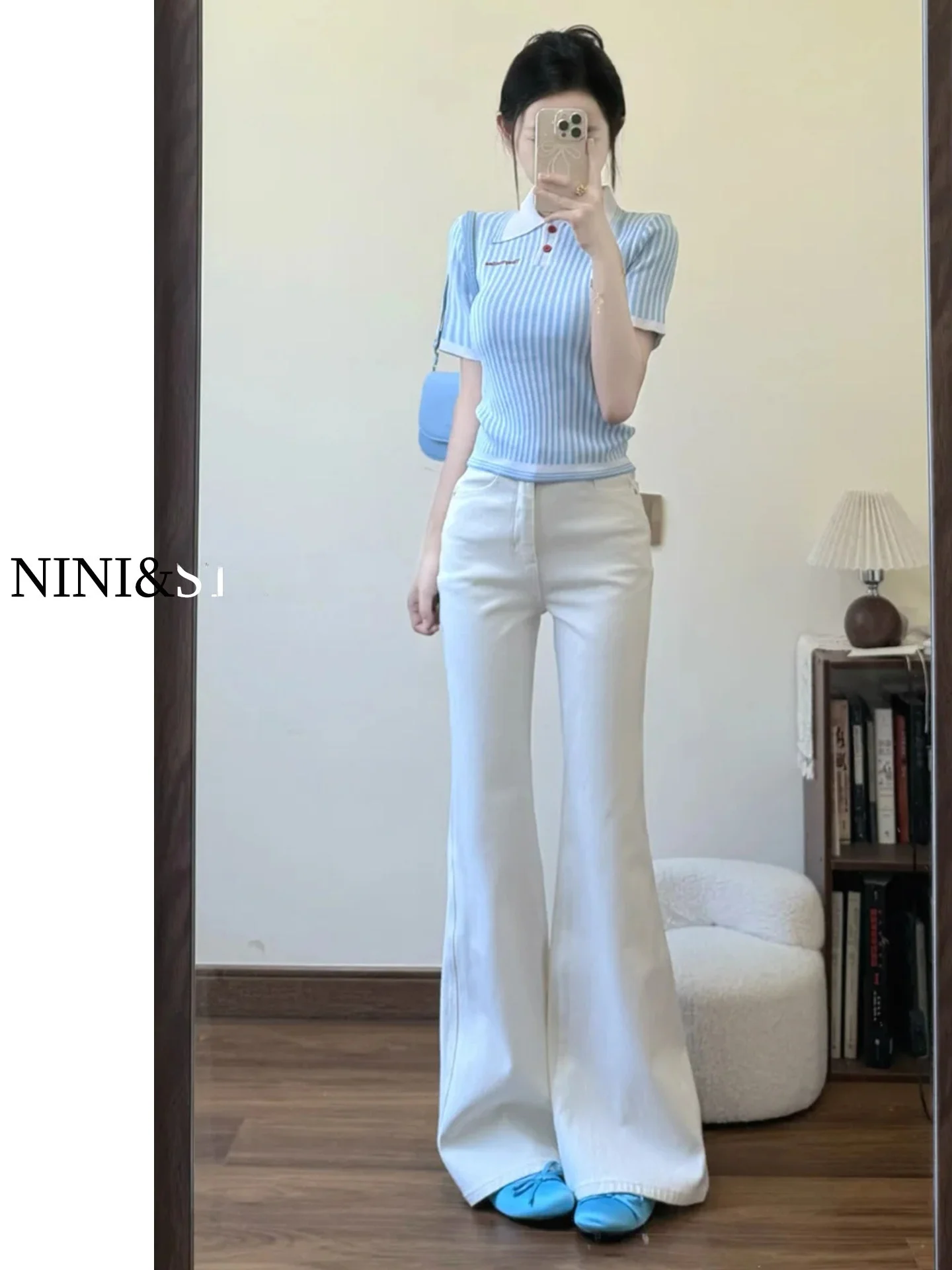 

Low Waist Slim Fit Bell Bottom Jeans Women's Spring 2026 New Style Not Tight Leggings Small Size Bell Pants American Style Wa...