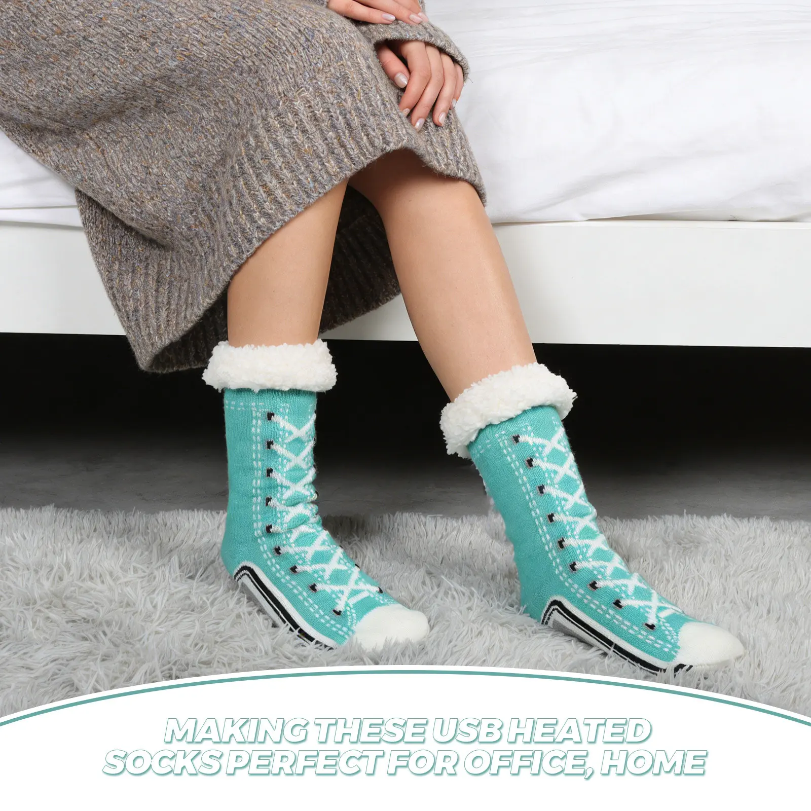 زوج واحد من الجوارب الكهربائية - مراجعة Thermal Sock Winter وسعره