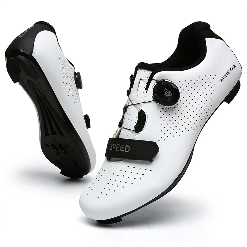 whytesole Men Cycling Sneaker Mtb Flat Shoes Cleat Self-Locking Mountain Bike Shoes Women Road Bicycle Cycling Shoe Dirt