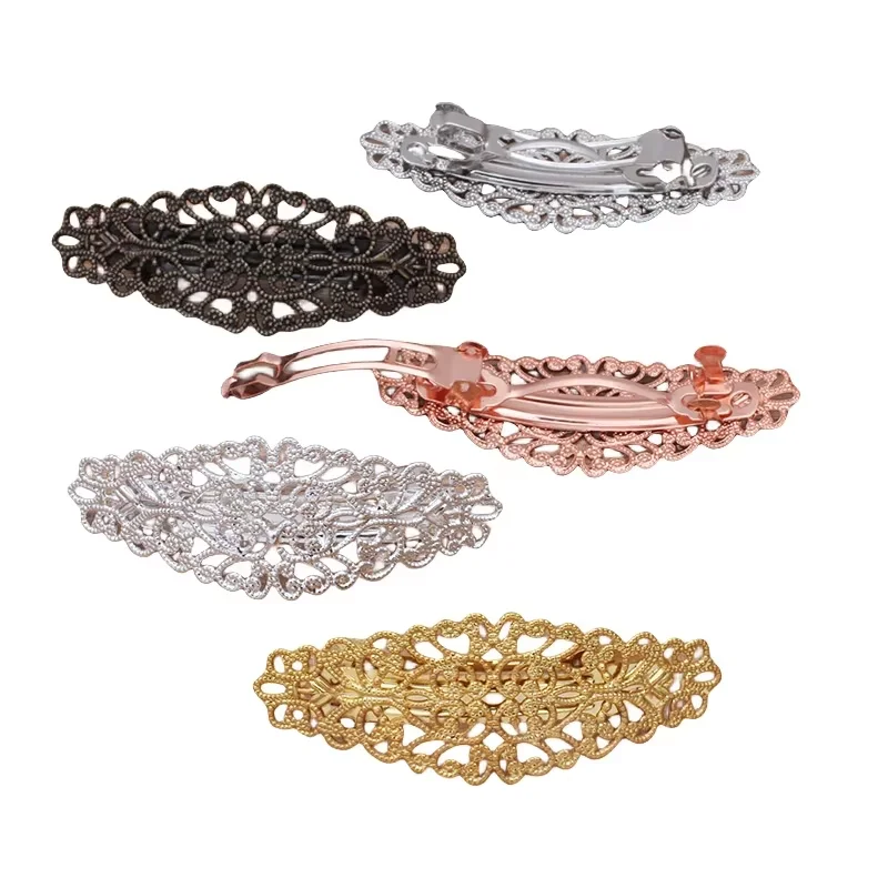 BoYuTe (10 Pieces/Lot) 24*64mm Filigree Hair Clips Factory Supply Vintage Style Hair Accessories for Women