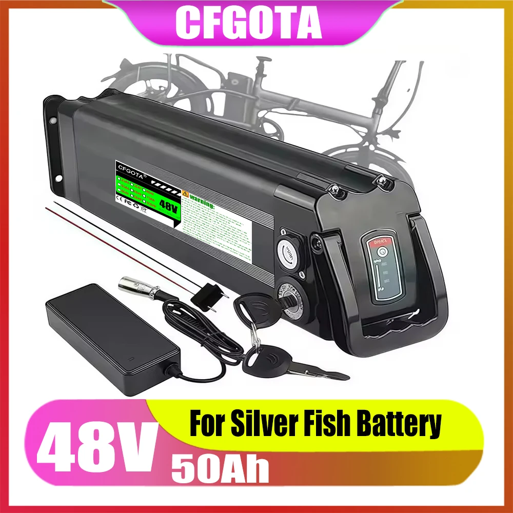 Air freight, 48V 20Ah-50Ah lithium battery pack, for Silver Fish 250W 350W 500W 1000W motor, built-in BMS protection