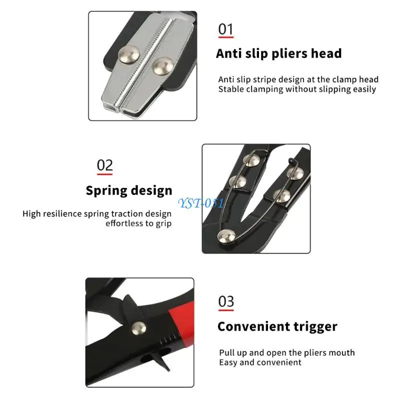 E15A Professional Hose Clamp Pliers Pinch Off Pliers with Precise Design for Reliable Use by Mechanics and DIYers Tool