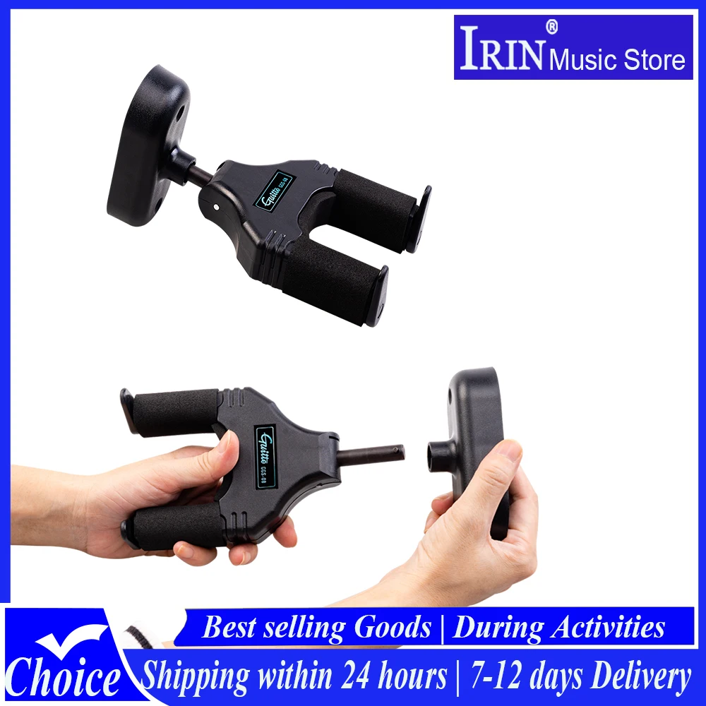 

GUITTO GGS-08 Guitar Holder Wall Mount Hook Guitar Bass Mandolin Ukulele Banjo Stand Wall Mount Hanger Holder Guitar Accessories